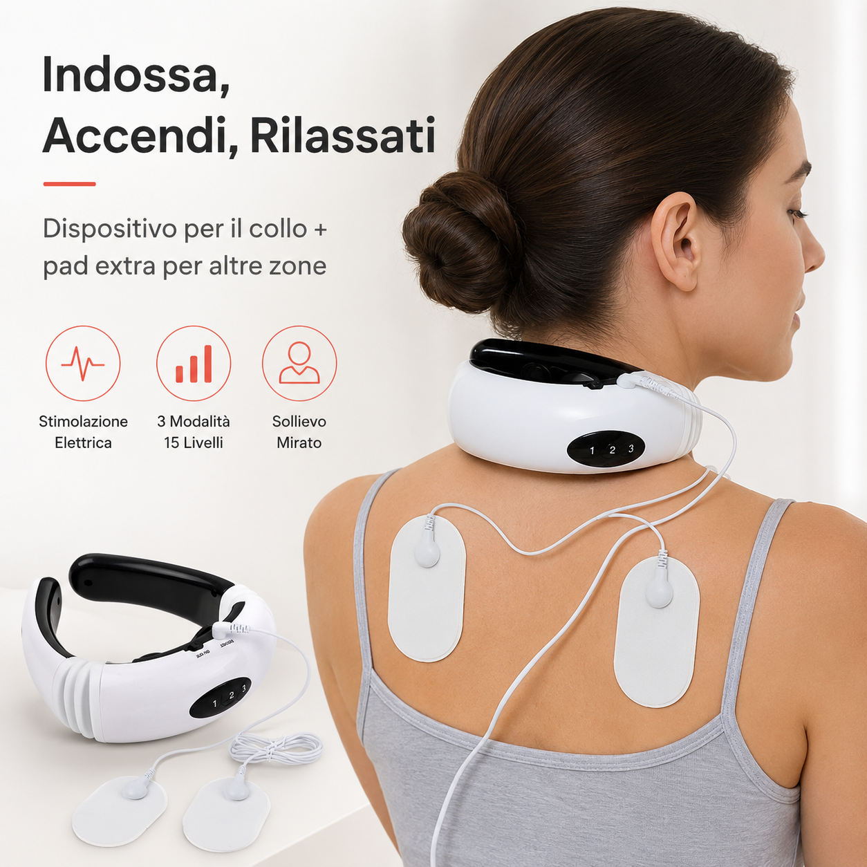 Rilévora™ – Massaggiatore Cervicale 4D Senza Fili